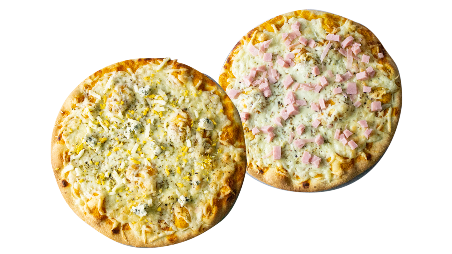 Pizzas de 4 quesos y Napolitana