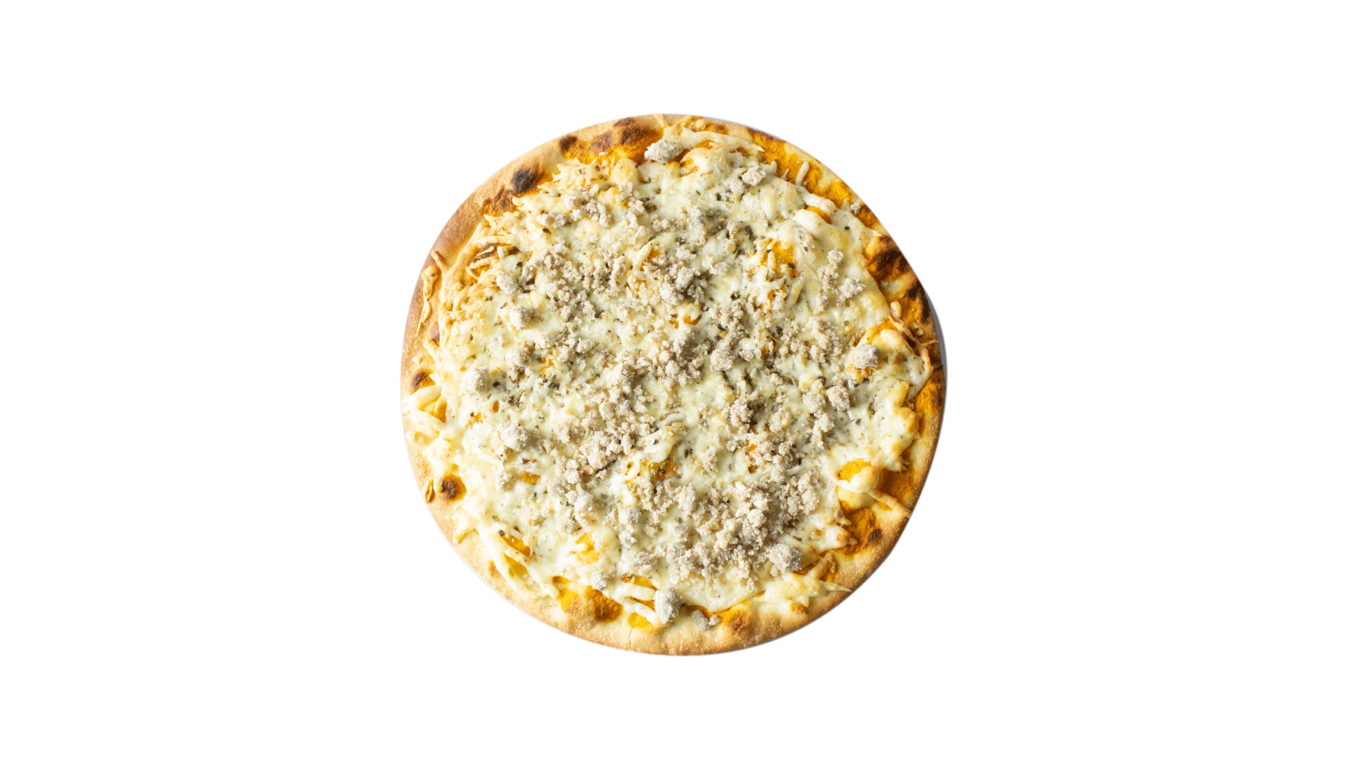 Carne sobre una base crujiente, acompañado de tomate y queso fundido. Un clásico del mar con todo el sabor mediterráneo.