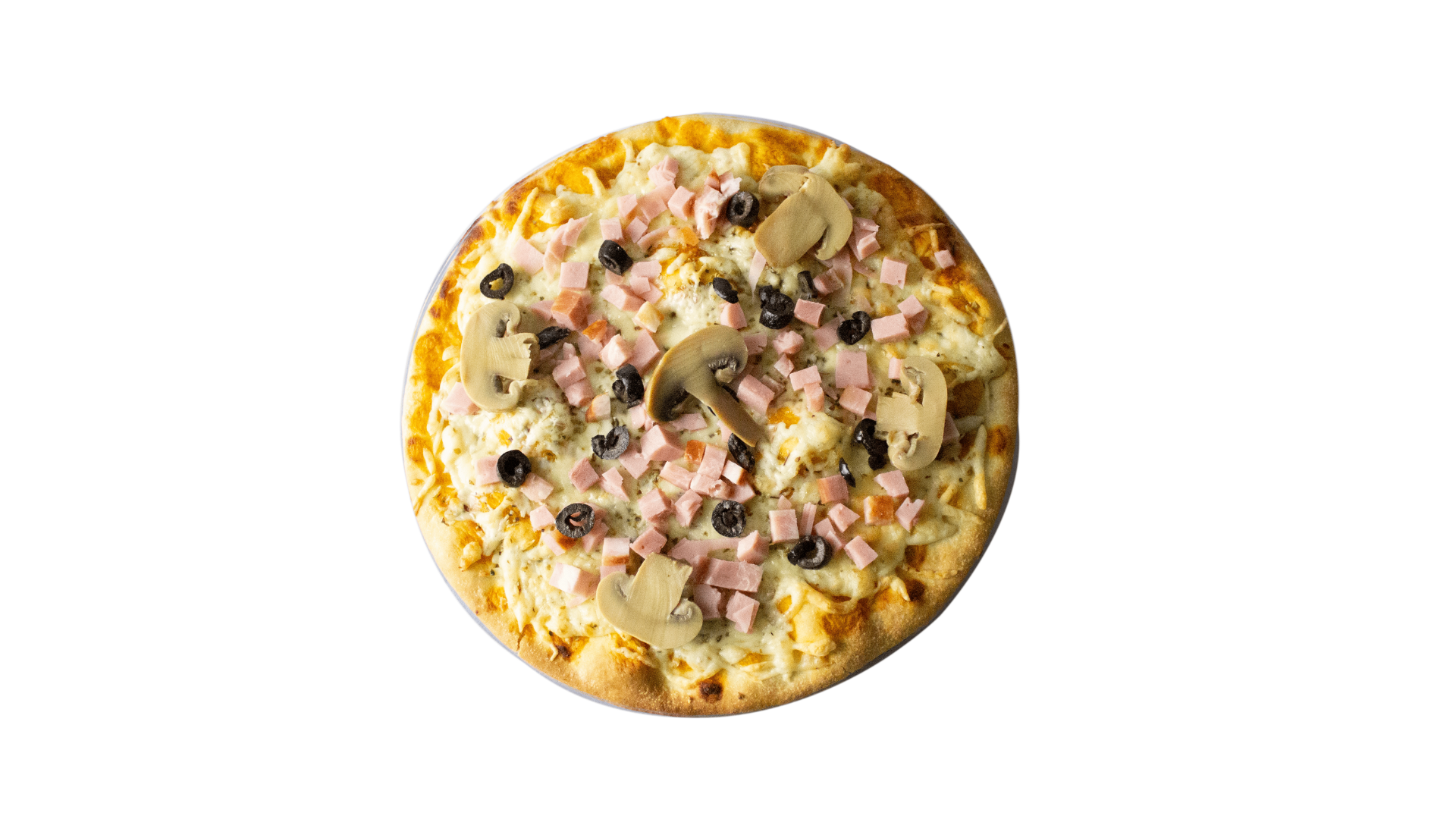 Ingredientes seleccionados con un toque tradicional: bacon, jamón york, aceitunas y champiñones. Sabor intenso y carácter artesanal en cada porción.
