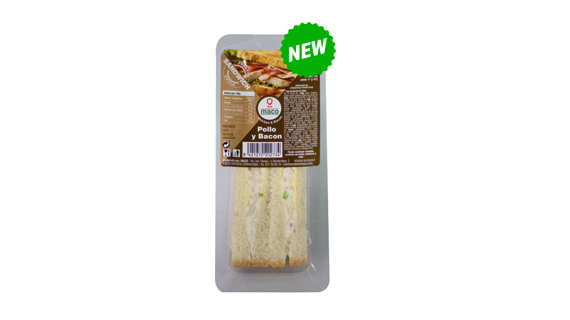 Sandwich Maxi Pollo y Bacon